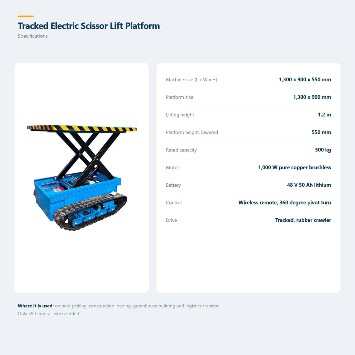 Crawler Scissor Lift 1.2 m · Detail image 7