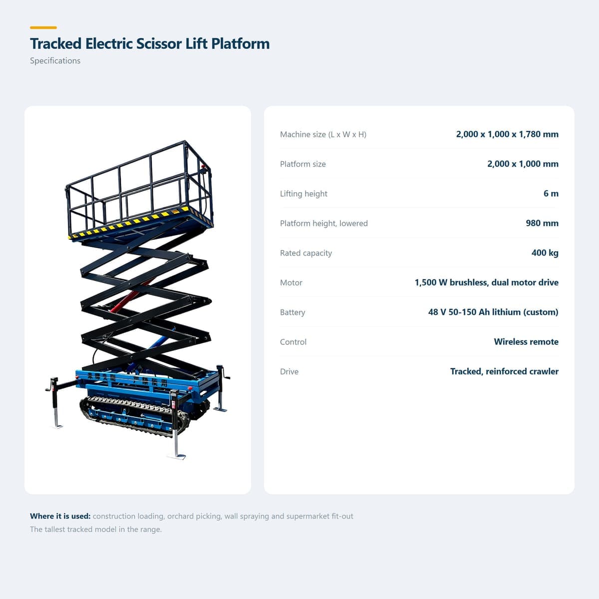 Crawler Scissor Lift 6 m · Detail image 7