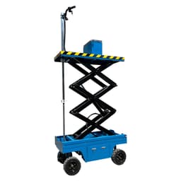DINGXIN 400 kg Electric Scissor Lift Platform, 3 m Poultry House and Greenhouse Lift Platform, 800 W brushless Motor, 48 V 12 Ah Battery, Self-Propelled for Poultry House and Greenhouse