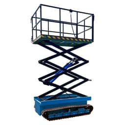DINGXIN 400 kg Tracked Electric Scissor Lift Platform, 4 m Crawler Lift Platform, 1500 W brushless Motor, 48 V 50-150 Ah lithium (custom) Battery, Self-Propelled for Orchard and Fit-Out
