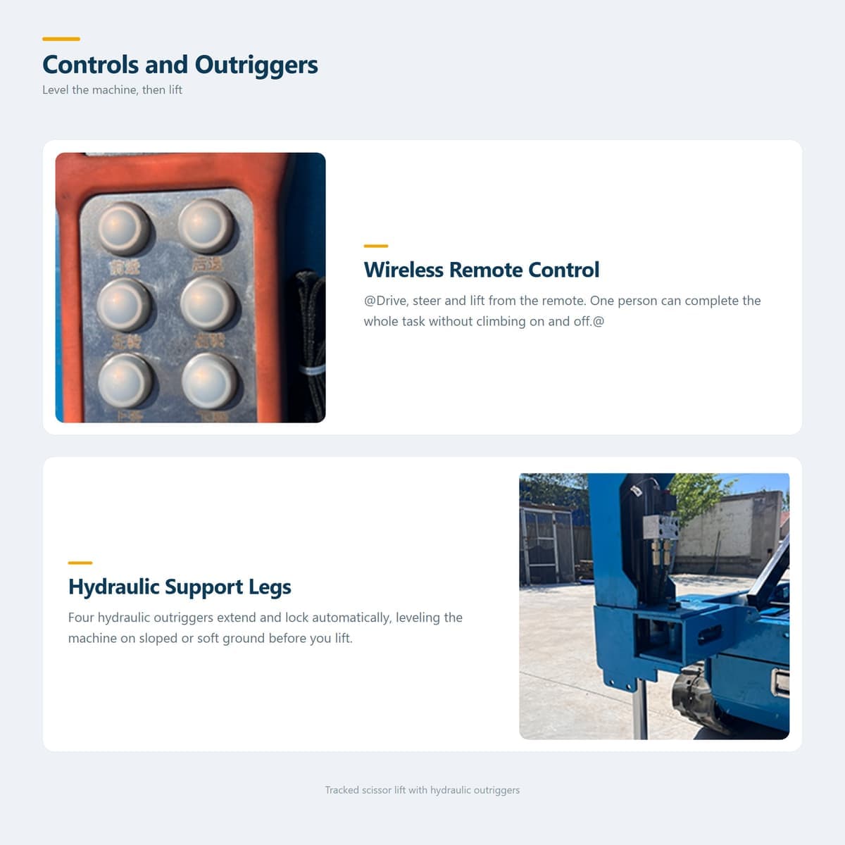 Crawler Scissor Lift 5 m (Hydraulic Outriggers) · Detail image 4